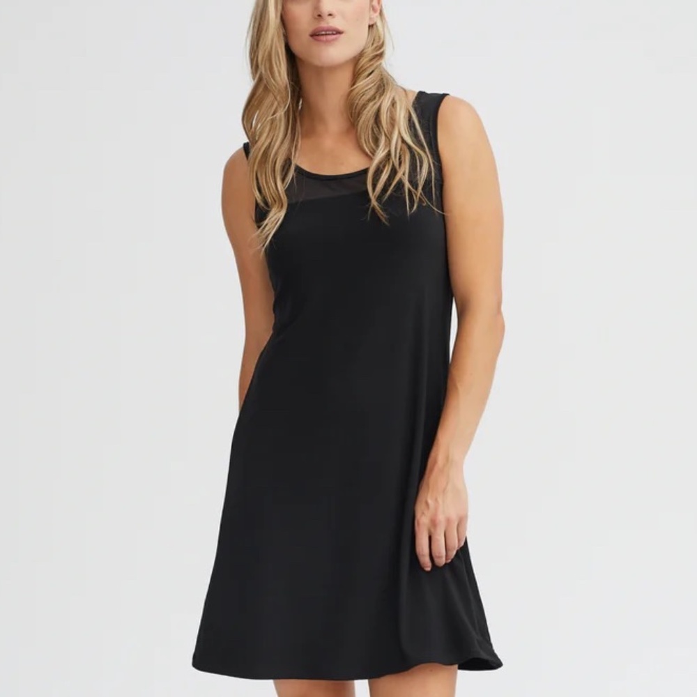Modes Gitane Black Velvet Sheer Mesh Mini Mod Shift Dress